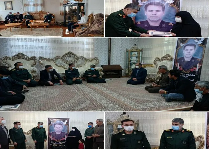 دیدار و سرکشی فرمانده سپاه امیرالمؤمنین (ع) استان ایلام از خانواده های معظم شهدا در ایوان