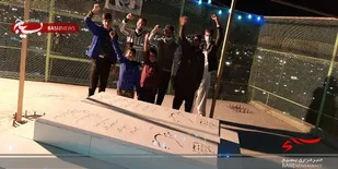 طنین فریاد الله اکبر در جوار دوشهید گمنام محله ابوذر زاهدان