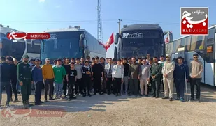 حضور سرهنگ دوم پاسدار محسن رحیمی فرمانده سپاه شهرستان فیروزکوه در جمع کاروان راهیان نور دانش آموزی در جنوب کشور