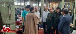 حضور سردار موحد در بین معتکفین مساجد قم