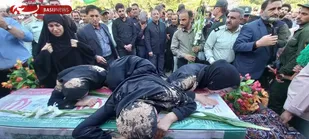 مراسم وداع با شهید مدافع وطن &ldquo;فرشید میریان&rdquo; در دلفان