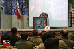 بزرگداشت حماسه ۹ دی و ششمین سالگرد شهید سلیمانی در تیپ ۳۲ انصارالحسین (ع) همدان