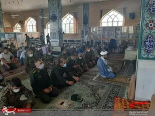 حضور جانشین فرمانده لشکر 14 امام حسین (ع) درجمع رزمندگان گردان 112 امام حسین (ع)