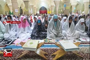 حضور ۲ برابری بانوان شهرستان کلات در آیین معنوی اعتکاف