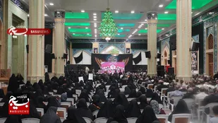 حضور انقلابی مردم قزوین در مراسم گرامیداشت شهدای جنگ تحمیلی در حمله تروریستی رژیم غاصب اسرائیل