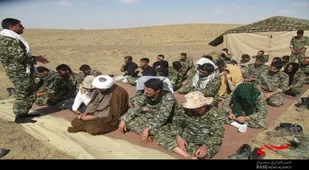برگزاری اردوی صحرایی تیپ انصارالحسین(ع) همدان در منطقه عمومی نهران