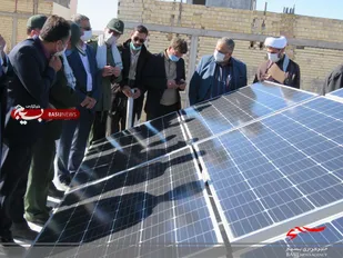 افتتاح پنل های خورشیدی چادگان