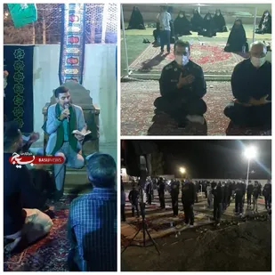 تصاویر/ برگزاری مراسم عزاداری محرم در پایگاه امام خمینی (ره) روستای کبوترخان رفسنجان