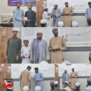 تجلیل از طلاب برگزیده قرآنی در مسجد احمد کهیر
