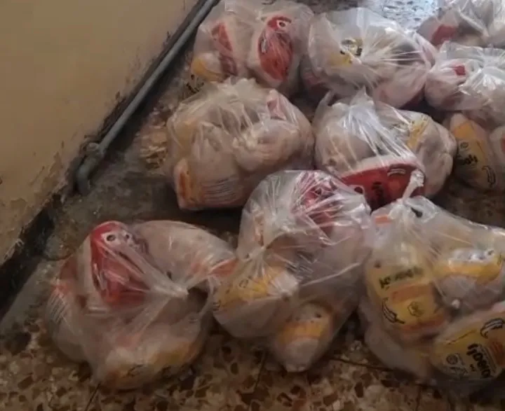 توزیع ۱۰۰ قطعه مرغ بین نیازمندان رامشیر در رزمایش «همدل»