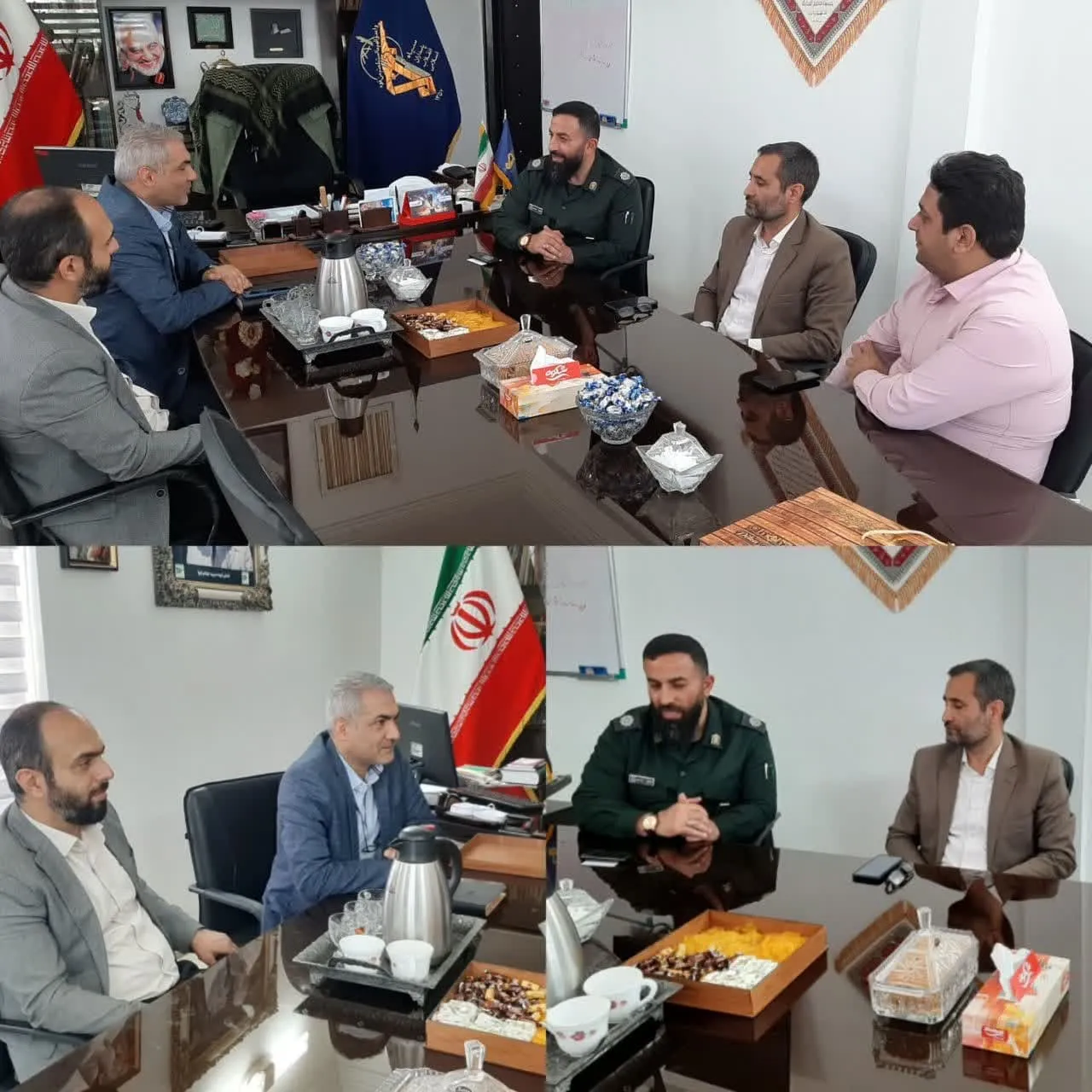 دیدار مدیر شبکه بهداشت و درمان با فرمانده سپاه شهرستان پیشوا