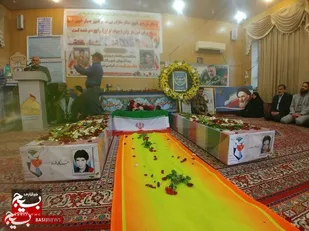 مراسم وداع با پیکر مطهر شهیدان قاطمه باف و کایدخورده در دزفول