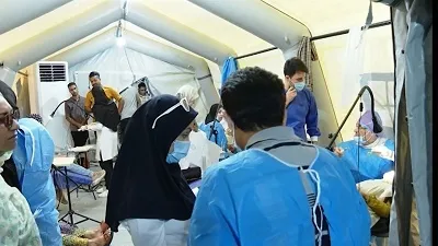 راه اندازی بیمارستان سیار جهادگران در شهرک پیامبر اعظم بندرعباس