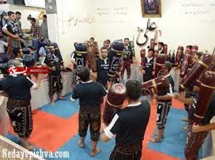 برگزاری مراسم باستانی زورخانه ای در صحن امامزاده جعفر(ع) پیشوا