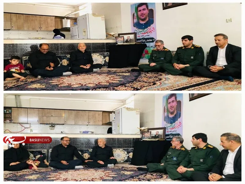 سردار حسینی با خانواده شهید نخبه احمدی