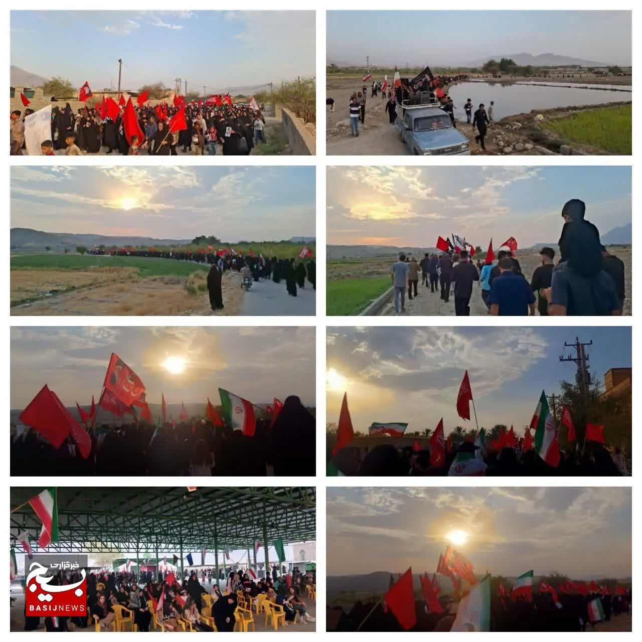 برگزاری باشکوه مراسم پیاده‌روی جاماندگان اربعین در شهر تشان بهبهان