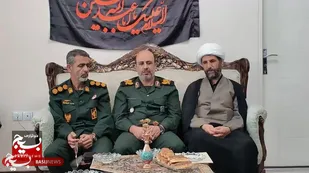 دیدار فرمانده سپاه استان البرز،  با خانواده سه شهید والامقام جنگ ۱۲ روزه استان