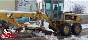 تلاش بسیج سازندگی&nbsp; برای کمک به بازگشایی معابر بعد از بارش رحمت الهی