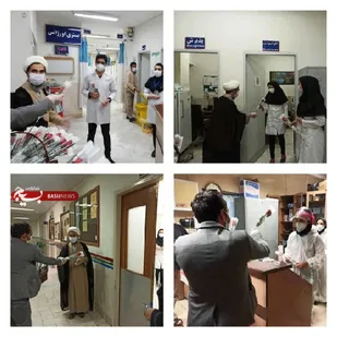 تجلیل اعضای قرارگاه حافظان سلامت محله محور پایگاه سلمان فارسی از کادر درمان بیمارستان حشمتیه نایین