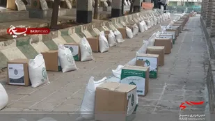 ۲۱۰۰ بسته معیشتی توسط قرارگاه&zwnj;های محله محور در شهرستان اشتهارد توزیع شد