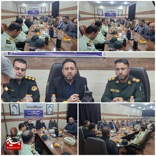 مسئولان شهرستان به مناسبت هفته بسیج در ناحیه حمیدیه حضور پیدا کردند