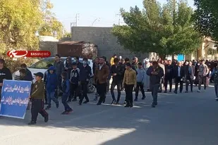 پیاده روی مردم بندر ریگ بمناسبت دهه مبارک فجر