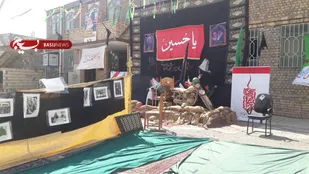 برپایی نمایشگاه دفاع مقدس در مسجد المهدی شاهرود+ تصاویر