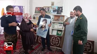 دیدار نوروزی فرمانده سپاه بهشهر با مادر سردار شهید میرزایی