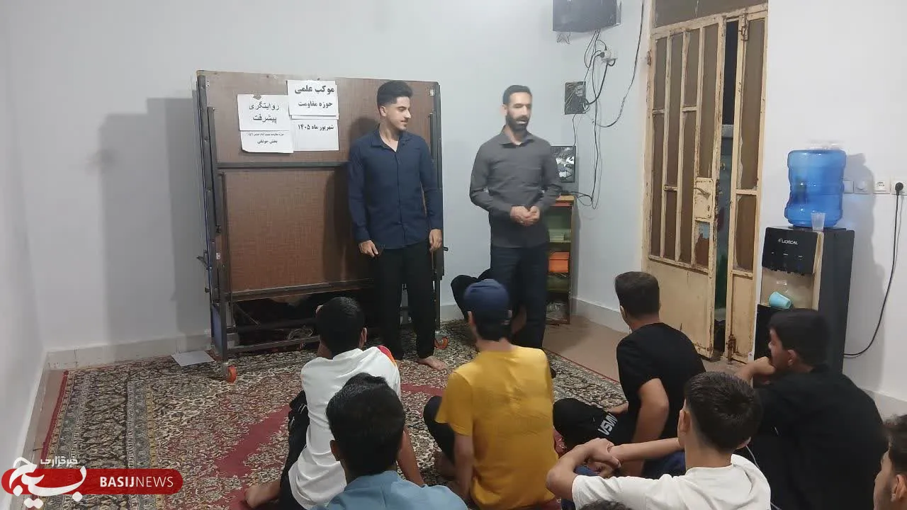 موکب علمی در آغاجاری 
