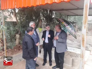 از گلزار شهدای دهستان منگشت باغملک جهت برطرف کردن مشکلات آن بازدید شد