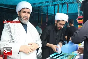 برپایی پردیس فرهنگی بسیج طلاب در مسیر راهپیمایی جاماندگان حسینی
