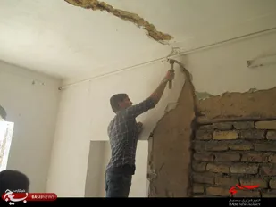 رزمايش جهادي و ترميم يك باب منزل مسكوني محرومين در گلپايگان