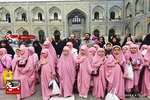 &nbsp;آیین جشن تکلیف ۵۰ دختر تازه مکلف در حرم رضوی+عکس