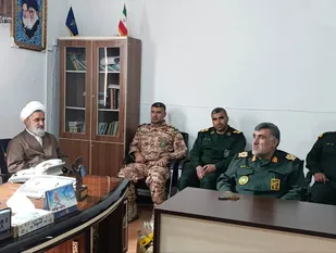 دیدار فرمانده تیپ 48 فتح با مسئول دفتر نمایندگی ولی فقیه در سپاه فتح استان
