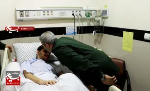 دیدار و تجلیل جانشین فرمانده کل سپاه در قرارگاه مرکزی امنیتی امام علی (ع) از جانباز مدافع امنیت در ساری